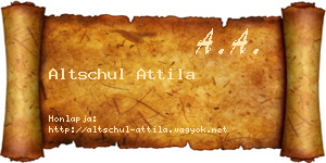 Altschul Attila névjegykártya