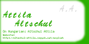 attila altschul business card
